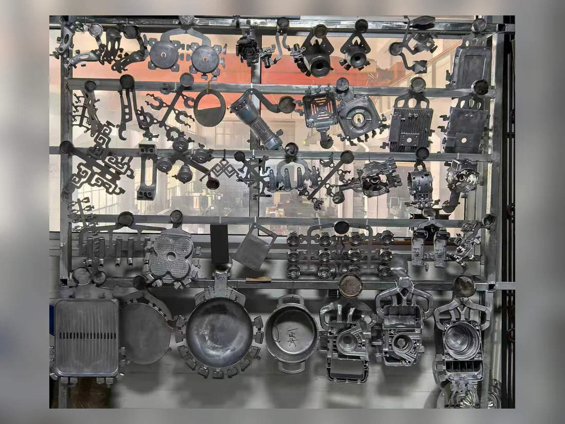 Assorted aluminum die casting samples